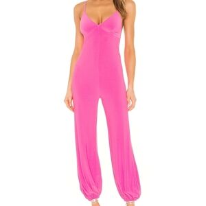 Norma Kamali Slip Jog Jumpsuit in Orchid Pink